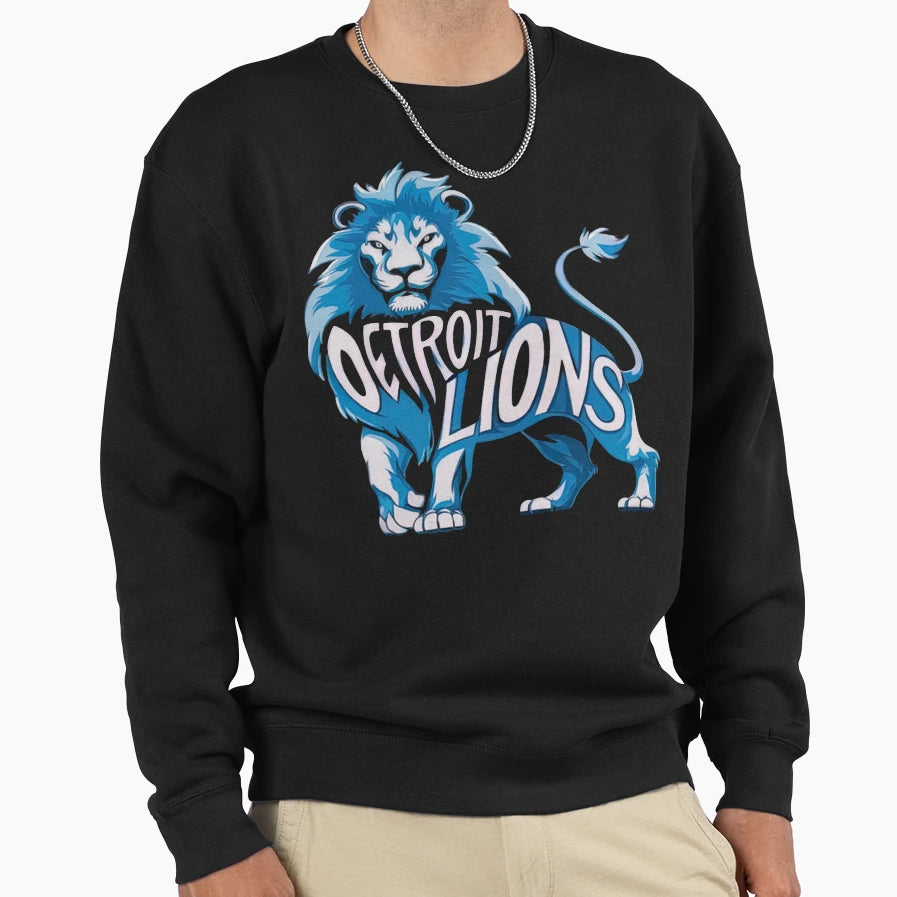 Detroit Lions Sweatshirt - Aesthetic Graphic Men Women - T-Shirt, Sweatshirt, Hoodie