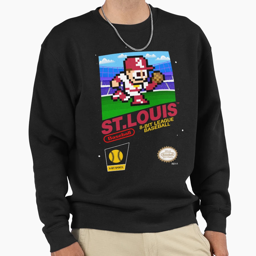 St Louis 8 Bit Videogame Cart Sweatshirt - Casual Everyday Wear Unisex - T-Shirt, Sweatshirt, Hoodie