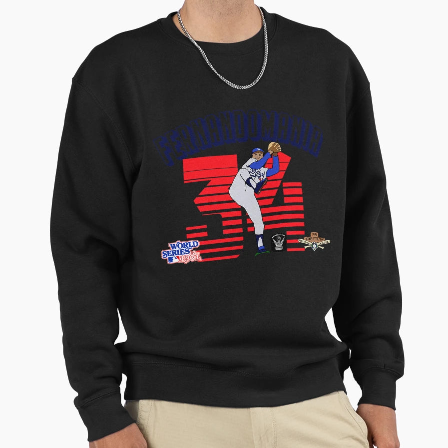 Fernandomania Fernando Valenzuela Sweatshirt - Unique Graphic Men Women - T-Shirt, Sweatshirt, Hoodie
