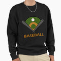 Baseball Field Bat Ball Home Sweatshirt - Fun Novelty Design for Adults - T-Shirt, Sweatshirt, Hoodie
