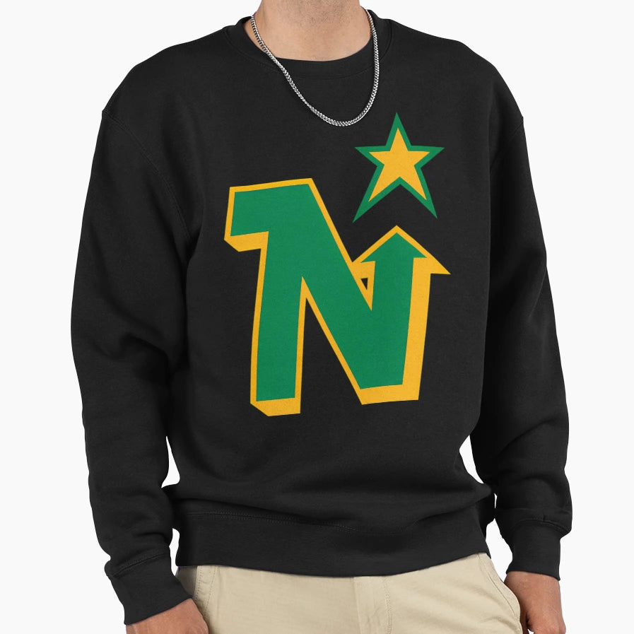 Defunct Minnesota North Stars Sweatshirt - Aesthetic Graphic Men Women - T-Shirt, Sweatshirt, Hoodie