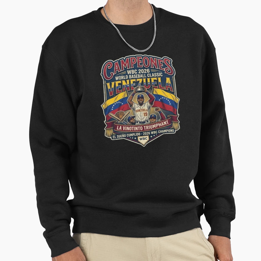 Venezuela Wbc 2026 Champions El Sweatshirt - Streetwear Style for Adults - T-Shirt, Sweatshirt, Hoodie
