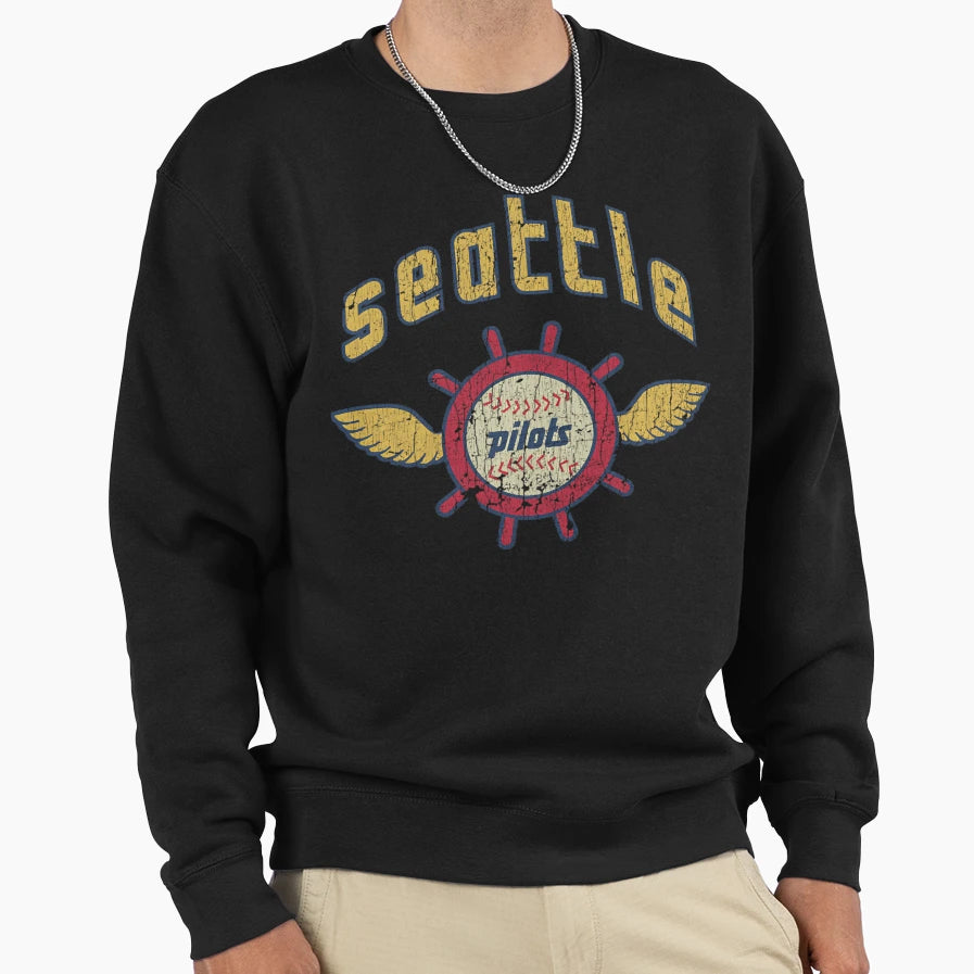 Seattle Pilots Baseball Sweatshirt - Aesthetic Graphic Men Women - T-Shirt, Sweatshirt, Hoodie