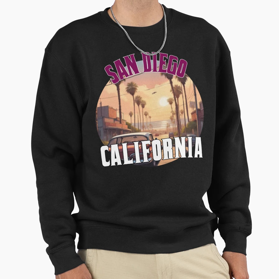 California San Diego Sweatshirt - Aesthetic Graphic Men Women - T-Shirt, Sweatshirt, Hoodie