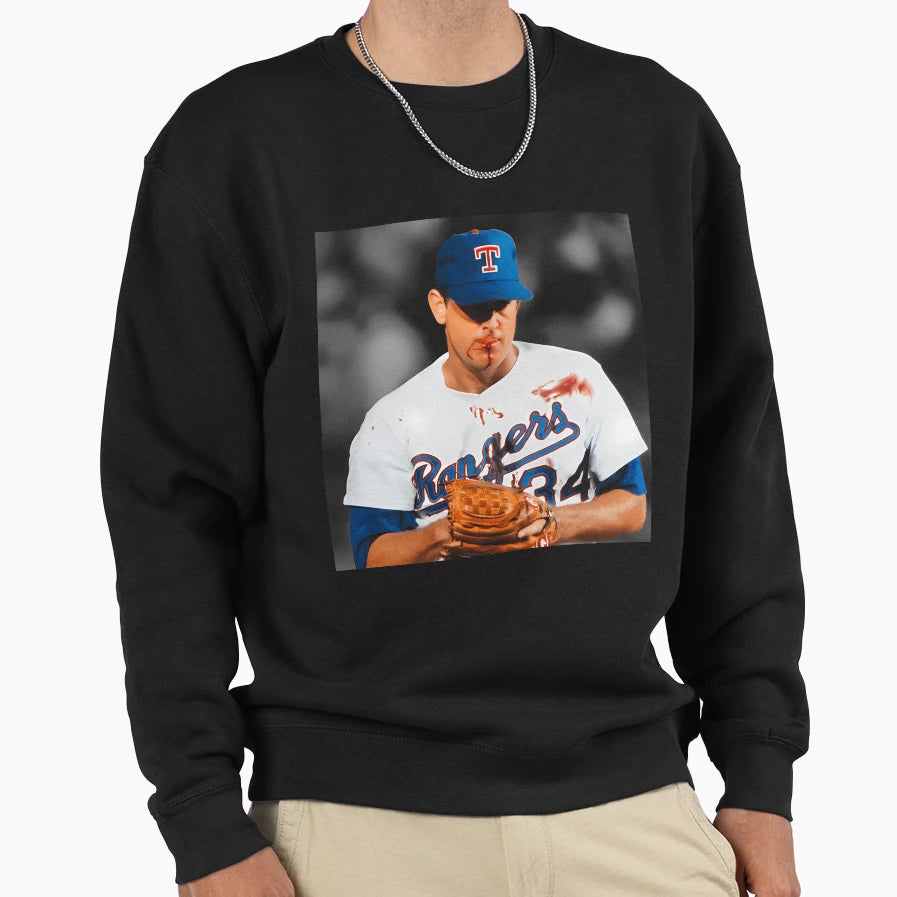 Nolan Ryan Bloody Lip Sweatshirt - Casual Everyday Wear for Adults - T-Shirt, Sweatshirt, Hoodie