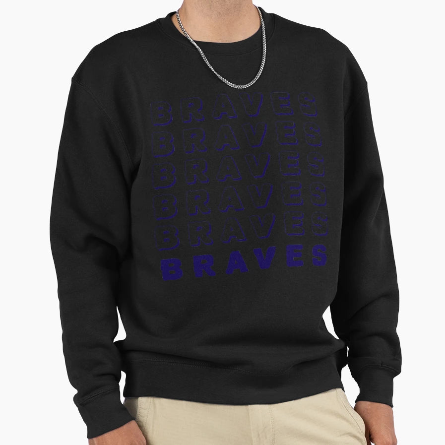 Braves Throwback Sweatshirt - Casual Everyday Wear Men Women - T-Shirt, Sweatshirt, Hoodie