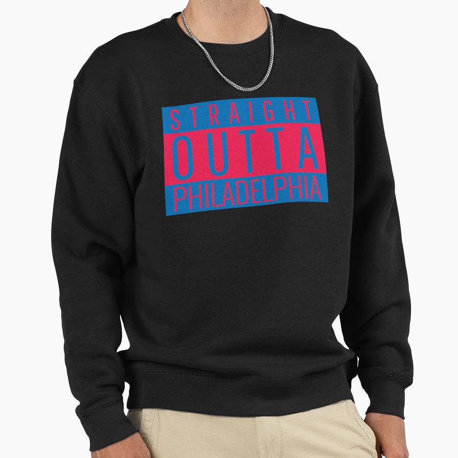 Straight Outta Philadelphia Basketball Sweatshirt - Trendy Graphic Unisex - T-Shirt, Sweatshirt, Hoodie