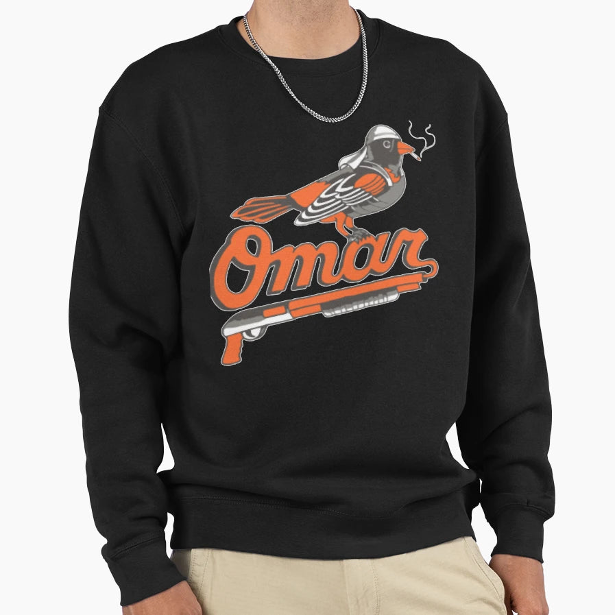 Omar Wire Baltimore Oriole Sweatshirt - Unique Graphic Men Women - T-Shirt, Sweatshirt, Hoodie