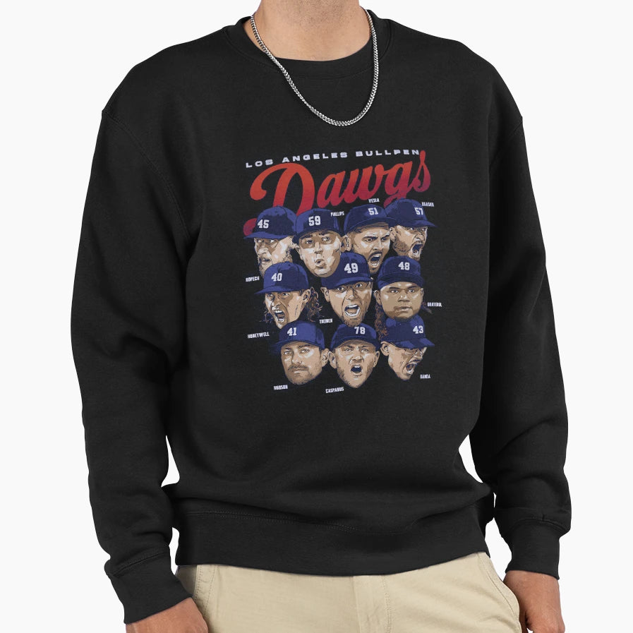 Los Angeles D Bullpen Dawgs Sweatshirt - Custom Art Print for Adults - T-Shirt, Sweatshirt, Hoodie