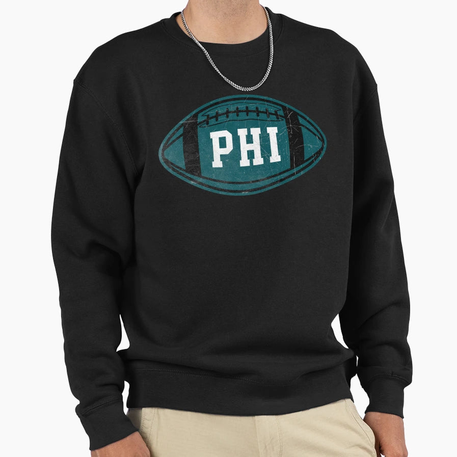 Philadelphia Throwback Football Sweatshirt - Aesthetic Graphic Unisex - T-Shirt, Sweatshirt, Hoodie