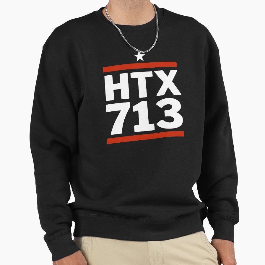 Htx 713 Houston Texas H Town Sweatshirt - Graphic Print Men Women - T-Shirt, Sweatshirt, Hoodie