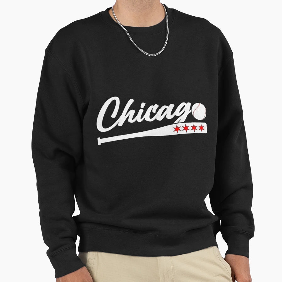 American Chicago Baseball Bat Chicago Sweatshirt - Novelty Apparel Unisex - T-Shirt, Sweatshirt, Hoodie