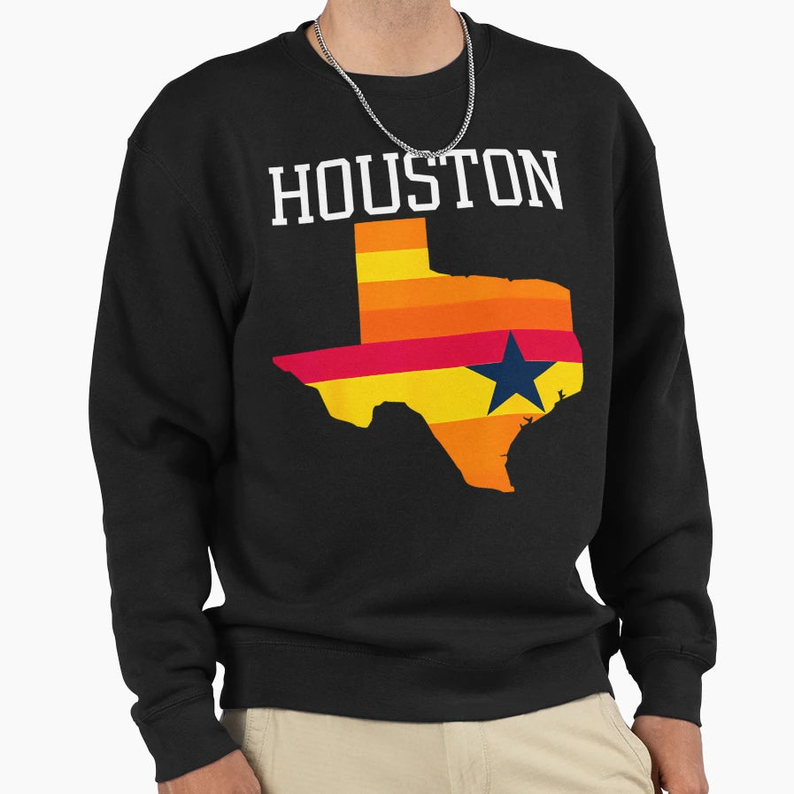 Houston Texas Sweatshirt - Graphic Print Men Women - T-Shirt, Sweatshirt, Hoodie