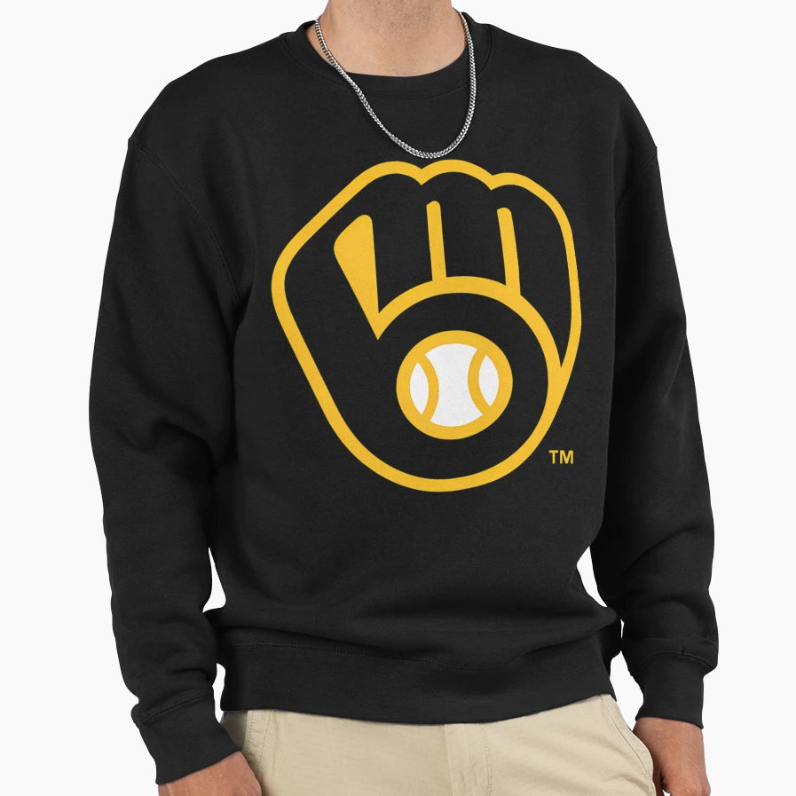Milwaukee B R E W E R S Logo Sweatshirt - Aesthetic Graphic Men Women - T-Shirt, Sweatshirt, Hoodie