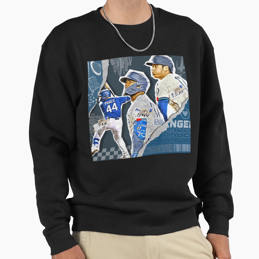 Los Angeles Baseball Team Squad Sweatshirt - Graphic Print Men Women - T-Shirt, Sweatshirt, Hoodie
