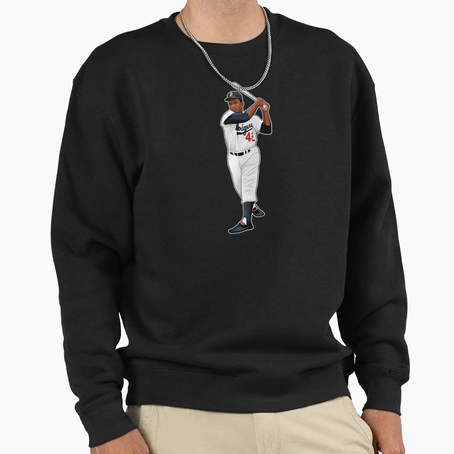 Jackie Robinson 42 Poses Sweatshirt - Graphic Print Men Women - T-Shirt, Sweatshirt, Hoodie