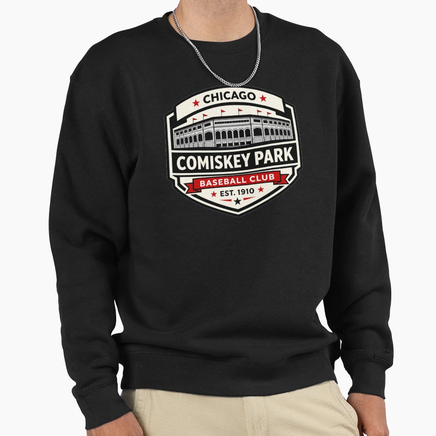 Chicago Baseball Comiskey Park Navy T-Shirt - Trendy Graphic Men Women - T-Shirt, Sweatshirt, Hoodie