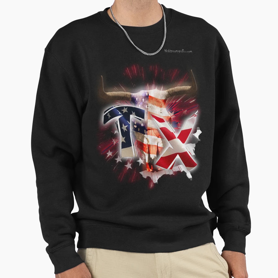 Texas Sweatshirt - Graphic Print Men Women - T-Shirt, Sweatshirt, Hoodie