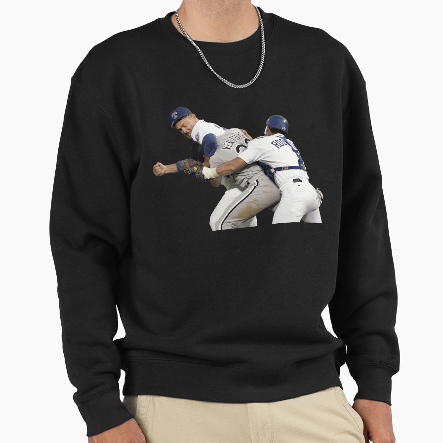 Nolan Ryan Fight Sweatshirt - Fun Novelty Design for Adults - T-Shirt, Sweatshirt, Hoodie