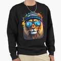 Detroit Lion Urban Sweatshirt - Minimalist Print for Adults - T-Shirt, Sweatshirt, Hoodie