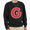 G Initial Letter G Red And White Sweatshirt - Minimalist Print for Adults - T-Shirt, Sweatshirt, Hoodie