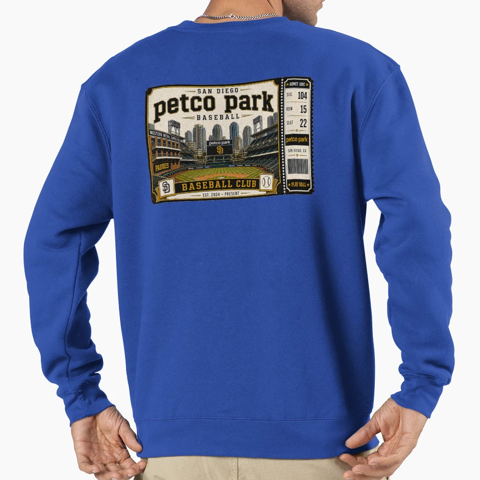 Copy San Diego Baseball Ticket Sweatshirt - Minimalist Print Men Women - T-Shirt, Sweatshirt, Hoodie