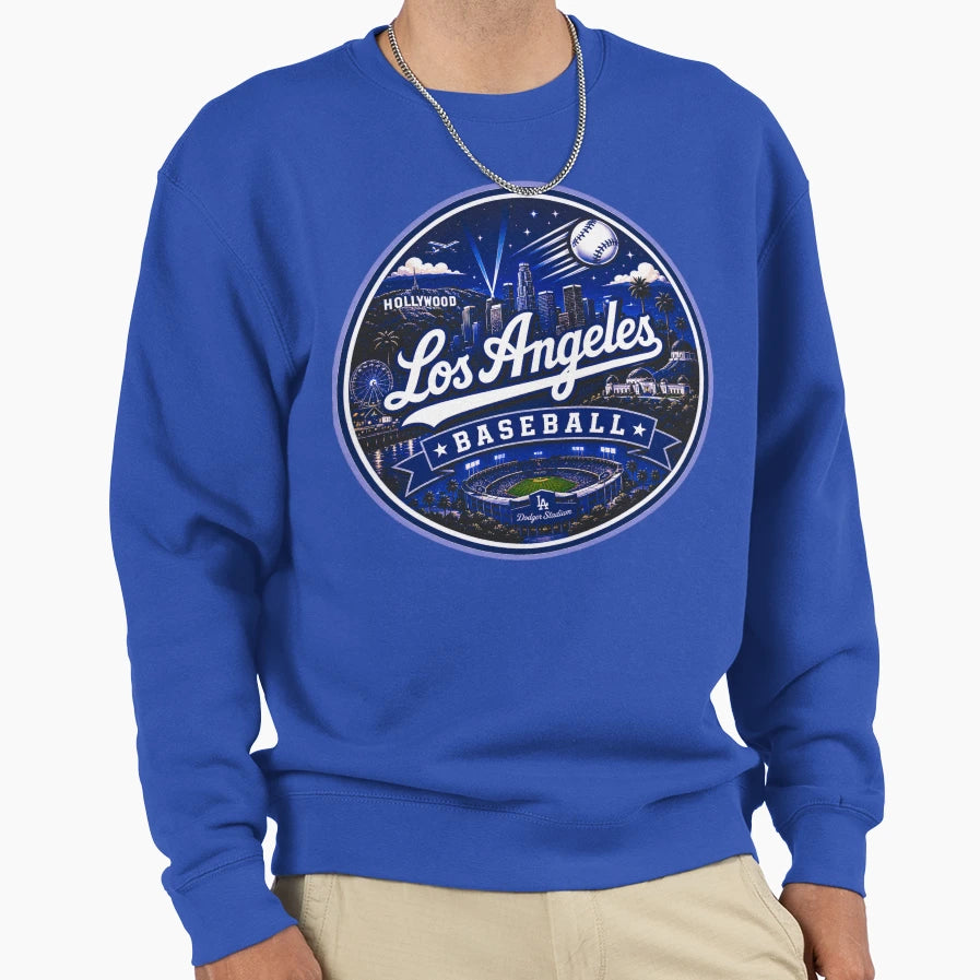 Los Angeles Baseball Logo California Hoodie - Minimalist Print Men Women - T-Shirt, Sweatshirt, Hoodie