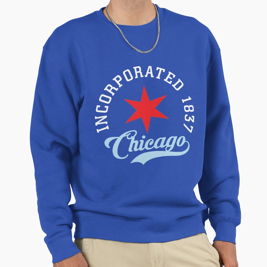 Athletic Chicago Illinois Sweatshirt - Custom Art Print Men Women - T-Shirt, Sweatshirt, Hoodie