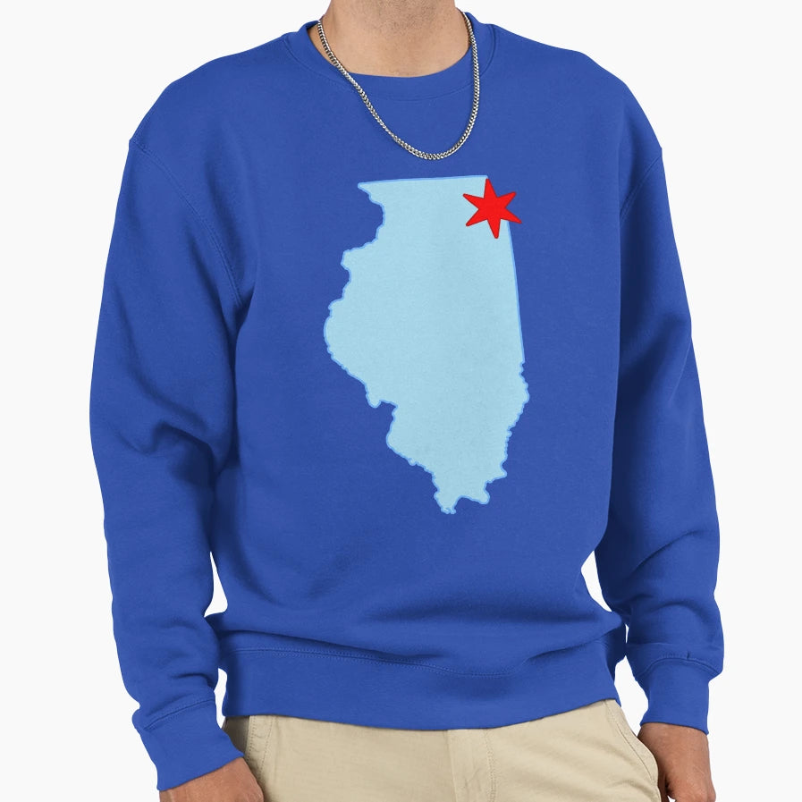 Chicago Illinois Sweatshirt - Trendy Graphic for Adults - T-Shirt, Sweatshirt, Hoodie