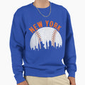 New York Ny Skyline City Baseball Met Sweatshirt - Trendy Graphic Unisex - T-Shirt, Sweatshirt, Hoodie