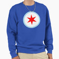 Chicago City Flag Emblem Six Sweatshirt - Aesthetic Graphic Men Women - T-Shirt, Sweatshirt, Hoodie