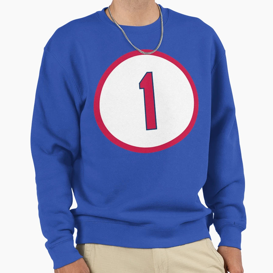 Ozzie Smith 1 Jersey Number Sweatshirt - Custom Art Print for Adults - T-Shirt, Sweatshirt, Hoodie