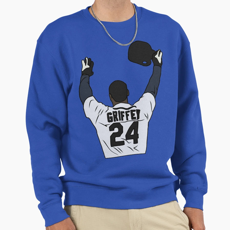 Ken Griffey Jr Celebration Sweatshirt - Minimalist Print for Adults - T-Shirt, Sweatshirt, Hoodie