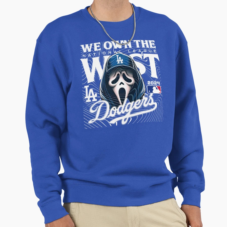 La Baseball Ghost Face We Own West Sweatshirt - Minimalist Print Men Women - T-Shirt, Sweatshirt, Hoodie