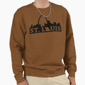 Distressed St Louis Skyline Sweatshirt - Aesthetic Graphic for Adults - T-Shirt, Sweatshirt, Hoodie