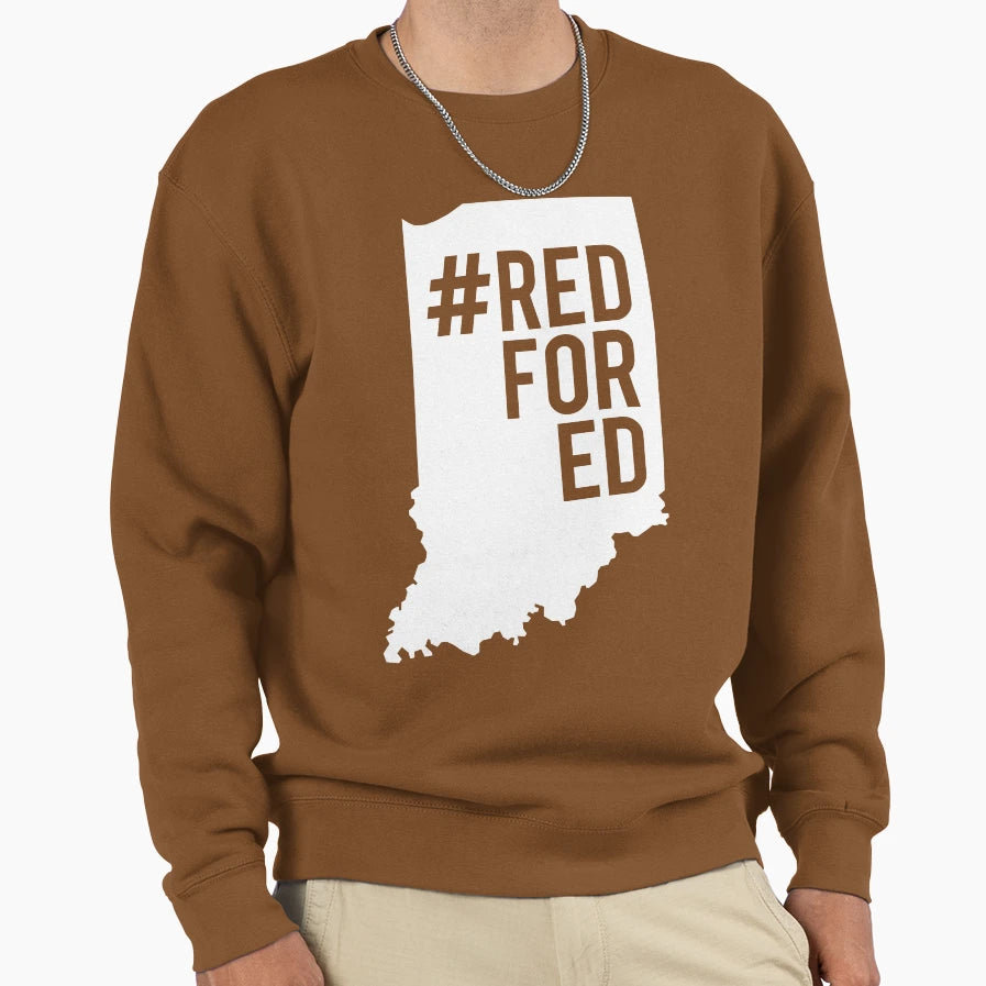 Red Ed Indiana Teacher Sweatshirt - Streetwear Style Unisex - T-Shirt, Sweatshirt, Hoodie