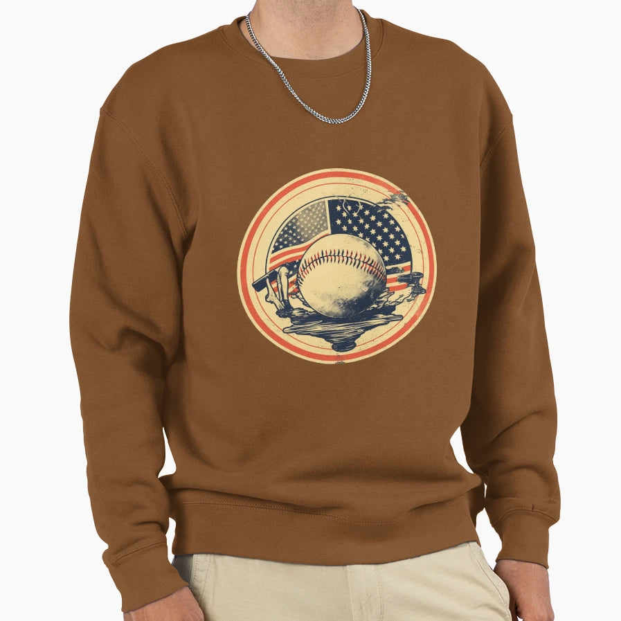 Baseball Sweatshirt - Graphic Print Unisex - T-Shirt, Sweatshirt, Hoodie