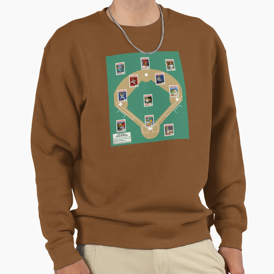 Isotopes Softball Starting 9 Card Sweatshirt - Novelty Apparel Unisex - T-Shirt, Sweatshirt, Hoodie