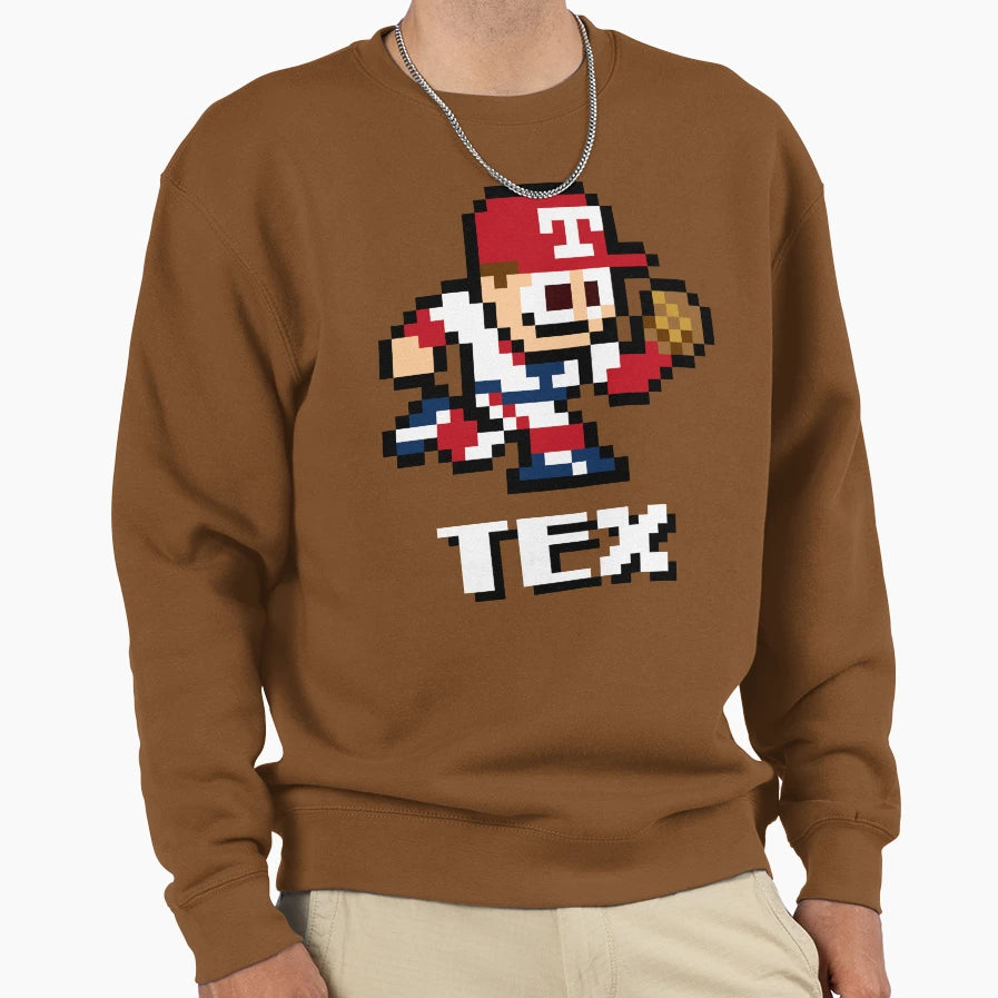 Texas 8 Bit Player Initials Sweatshirt - Minimalist Print Unisex - T-Shirt, Sweatshirt, Hoodie