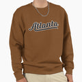 Atlanta Ga Sports Script Logo Black Sweatshirt - Graphic Print Men Women - T-Shirt, Sweatshirt, Hoodie