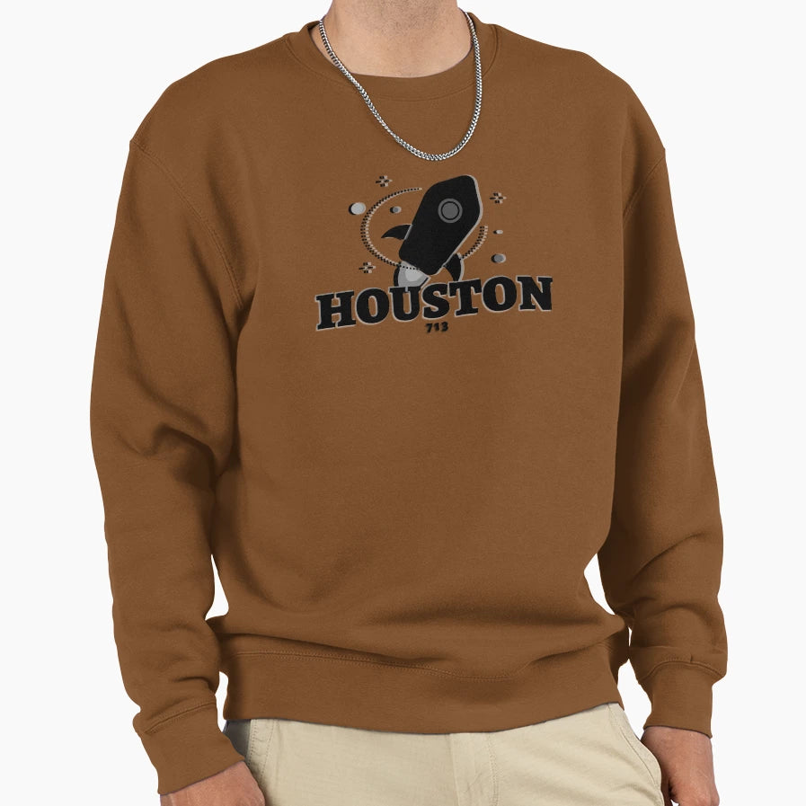 Houston 713 Sweatshirt - Fun Novelty Design for Adults - T-Shirt, Sweatshirt, Hoodie