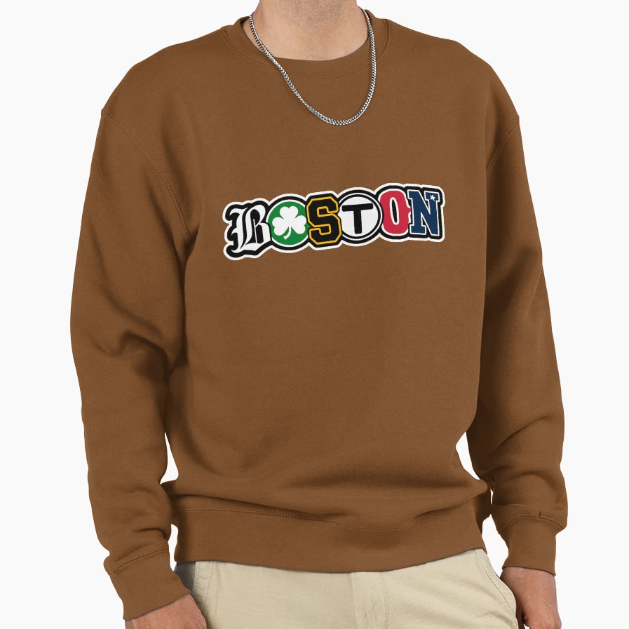 Boston Sports Wordmark Sweatshirt - Unique Graphic for Adults - T-Shirt, Sweatshirt, Hoodie