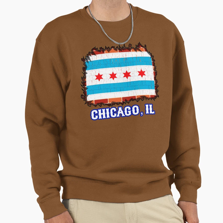 Chicago Northside Flag Sweatshirt - Streetwear Style Men Women - T-Shirt, Sweatshirt, Hoodie