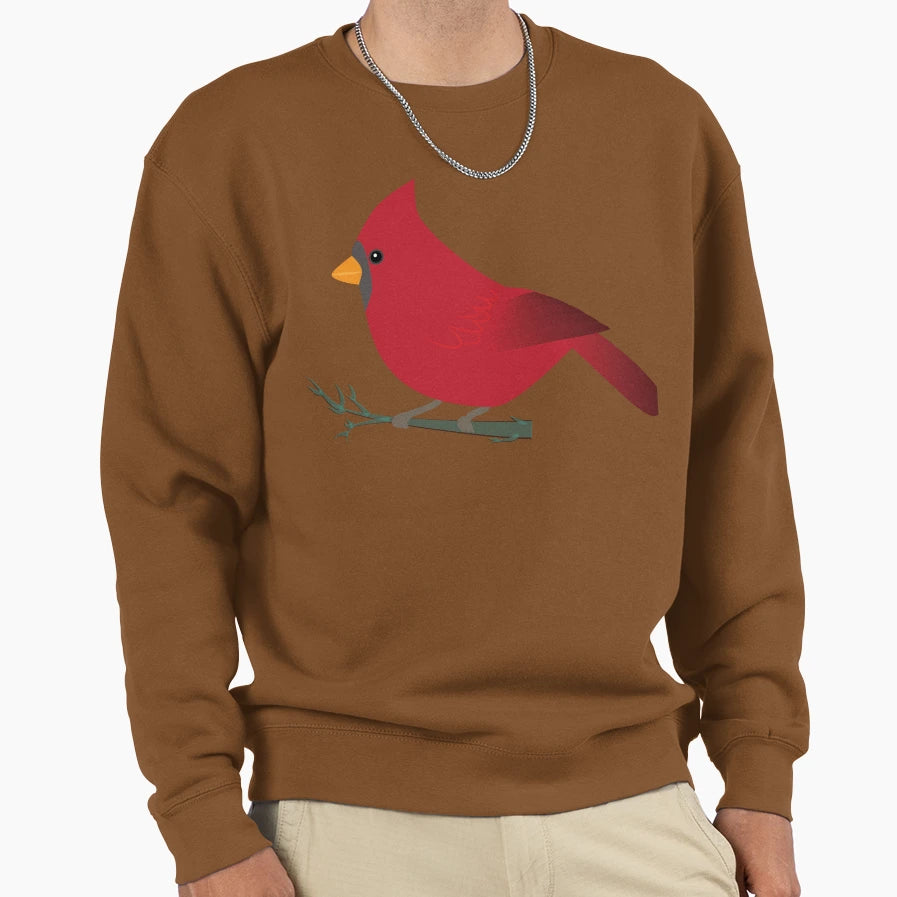 Cardinal Bird Sweatshirt - Casual Everyday Wear Men Women - T-Shirt, Sweatshirt, Hoodie