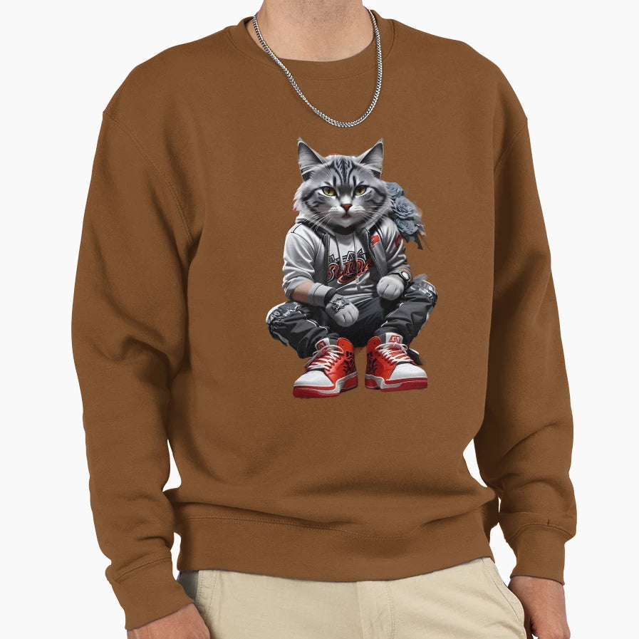 Cat Sweatshirt - Trendy Graphic Men Women - T-Shirt, Sweatshirt, Hoodie