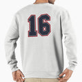 16 Navy Grey Red Sports Number Sixteen Sweatshirt - Trendy Graphic Unisex - T-Shirt, Sweatshirt, Hoodie