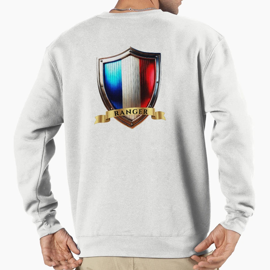 Ranger French Heritage Crest Shield Sweatshirt - Graphic Print Men Women - T-Shirt, Sweatshirt, Hoodie