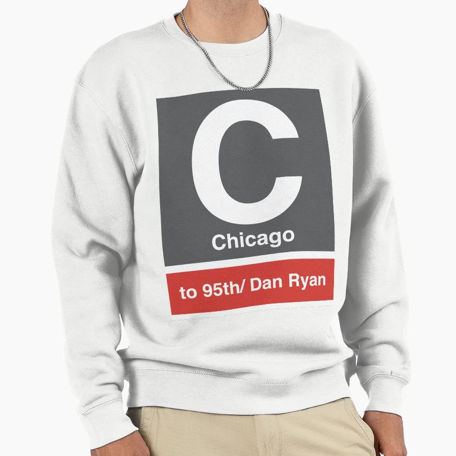 Chicago Cta Sign Sweatshirt - Unique Graphic Men Women - T-Shirt, Sweatshirt, Hoodie