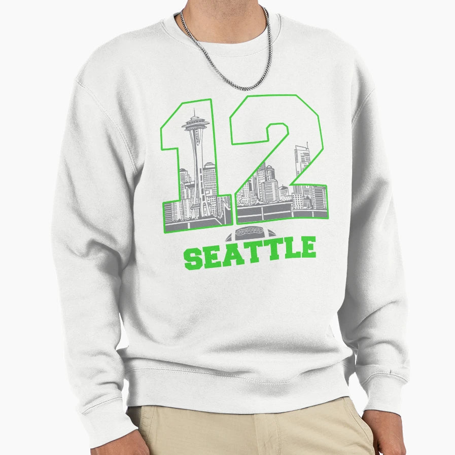 12Th Seattle Football Sweatshirt - Unique Graphic Men Women - T-Shirt, Sweatshirt, Hoodie