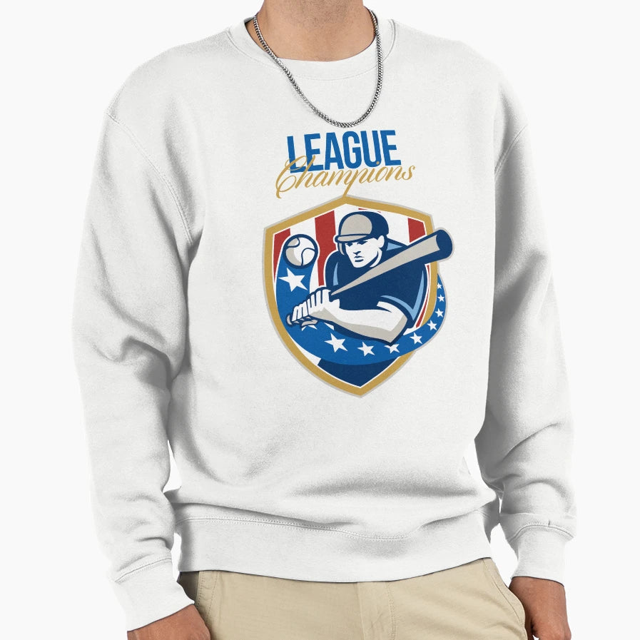 Baseball League Champions Sweatshirt - Minimalist Print Men Women - T-Shirt, Sweatshirt, Hoodie